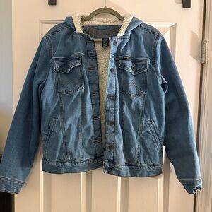 Wrangler Blue Jean Jacket with Sherpa Lining